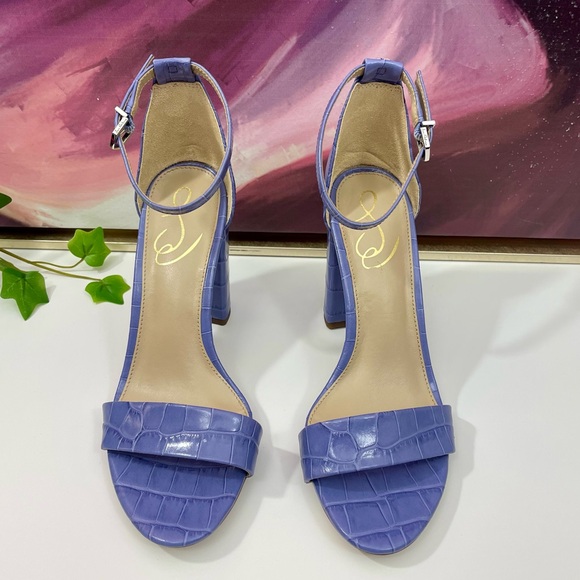 Sam Edelman Yaro Block Heel Ankle Strap Sandals in Dusty Violet Size 8 - Picture 6 of 11